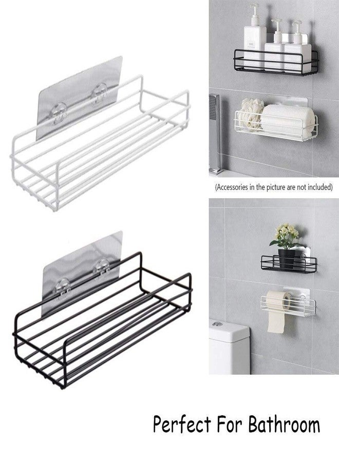 Maharsh Metal Bathroom Corner Rack Storage Shelves, Bathroom Storage Rack Corner, Steel Bathroom Corner Shelf Organizer Storage, Bathroom Shelf/Shelves (Black) (Pack of 4) - Image 2